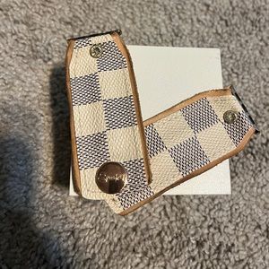 Upcycled  Damier Azur Apple Watch bow band